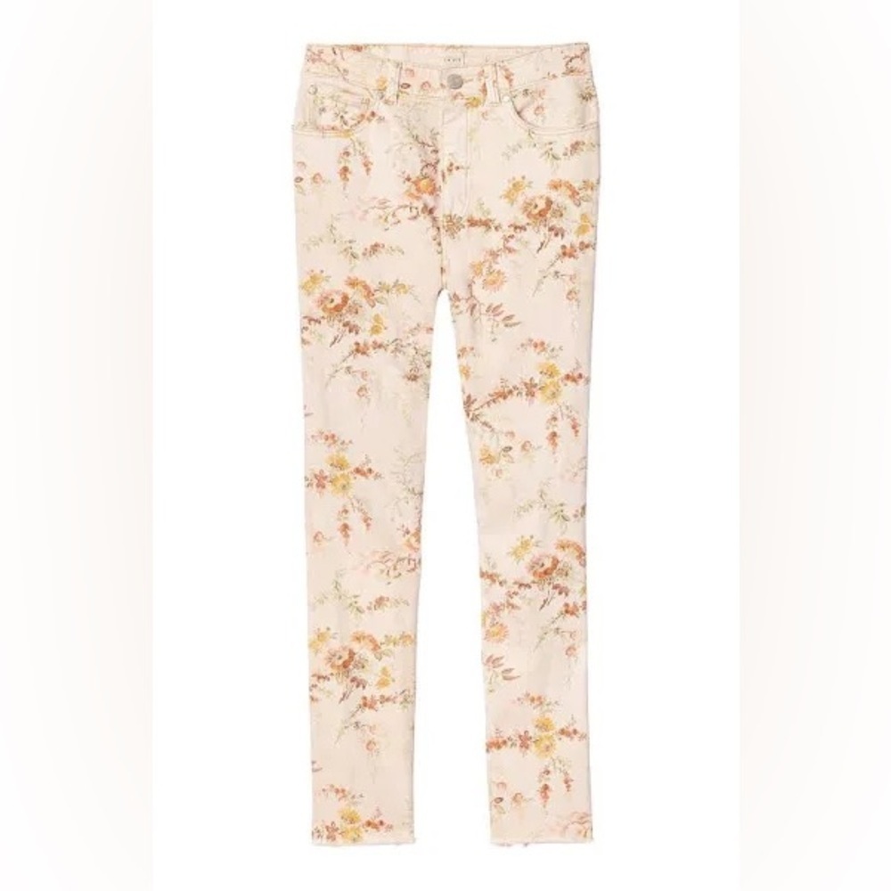 Rebecca Taylor La Vie Belle Ines Floral Ankle Cut Straight Jeans Size 29